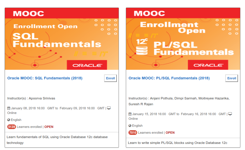 Oracle SQL and PL/SQL video courses